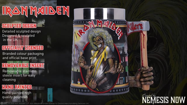 Iron Maiden Killers Album Tankard, 15.5cm | Nemesis Now