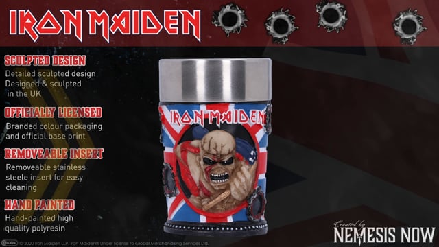 Iron Maiden Eddie The Trooper Shot Glass 7cm | Nemesis Now