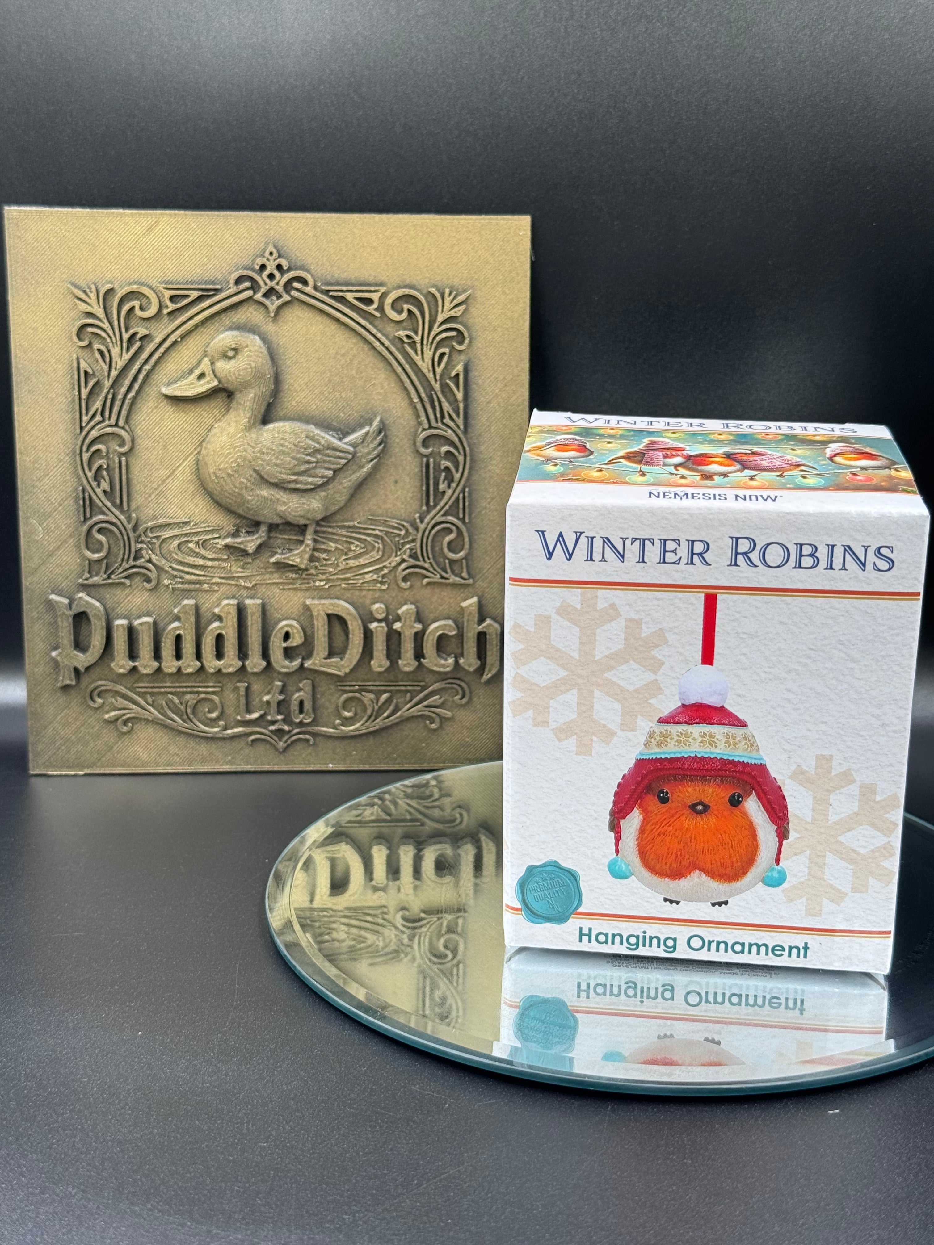 Robin Winter Bobble Hanging Ornament
