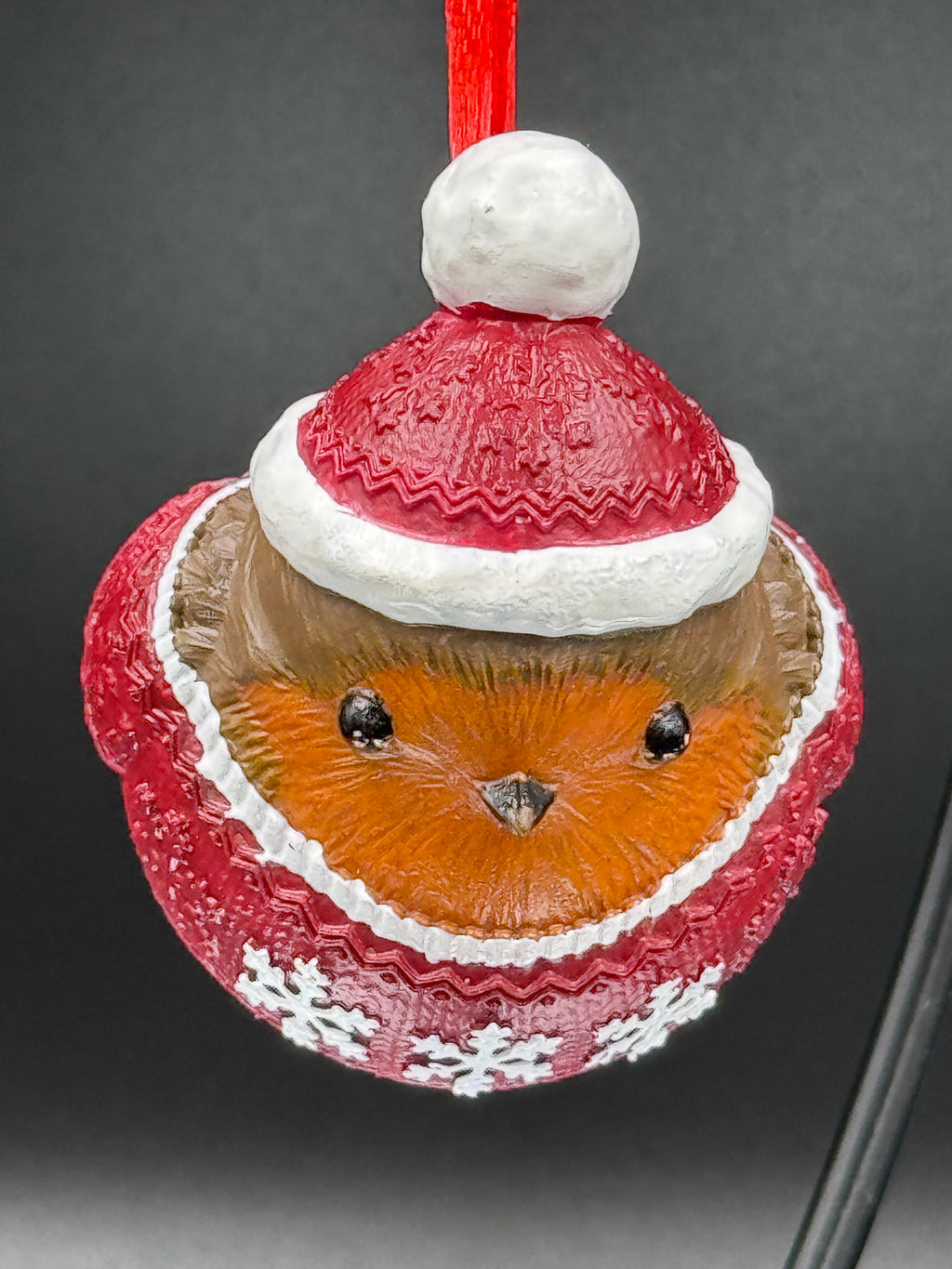 Robin Winter Warmth Hanging Ornament | Festive Robin Decoration | 7cm