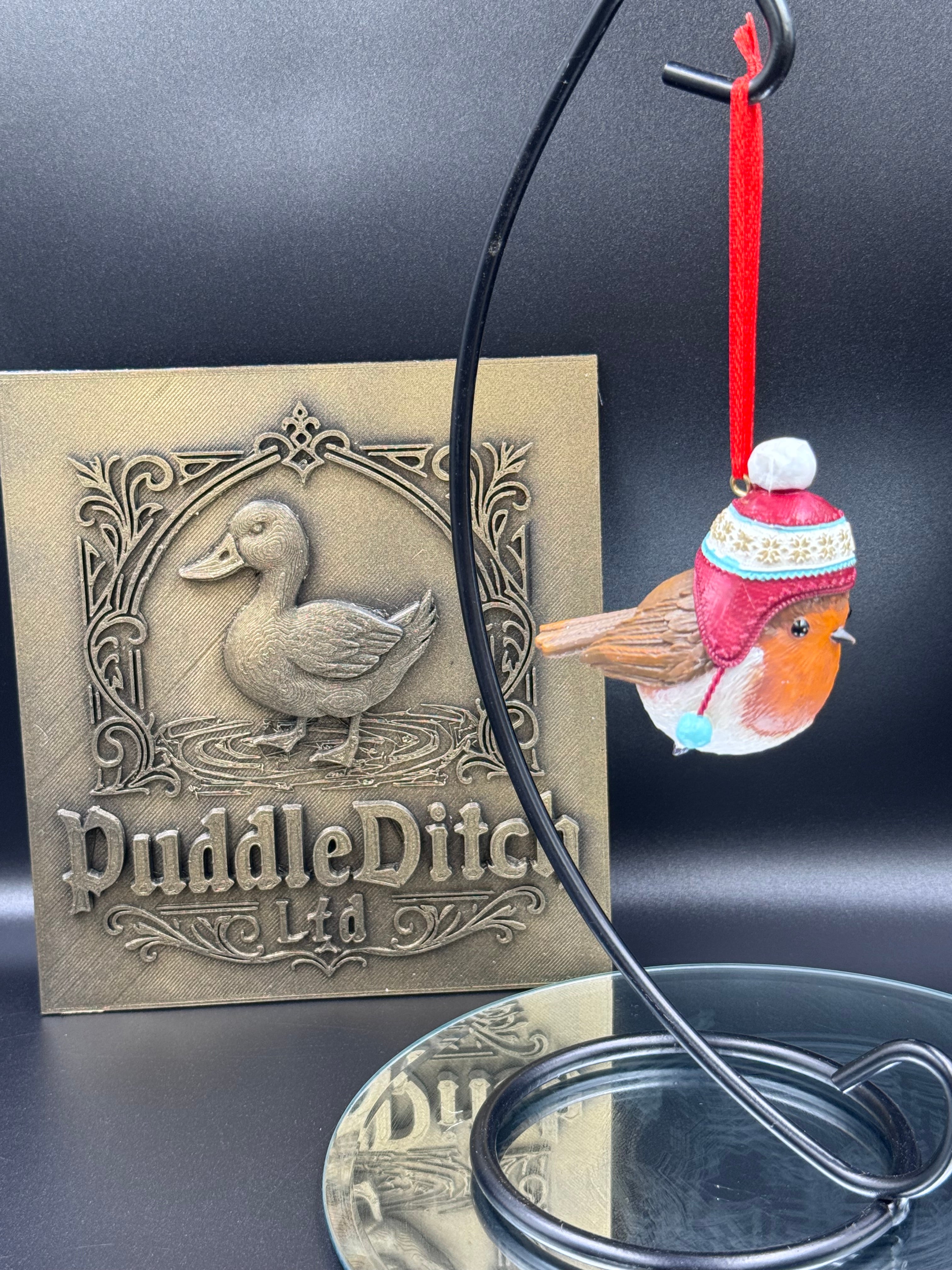 Robin Winter Bobble Hanging Ornament