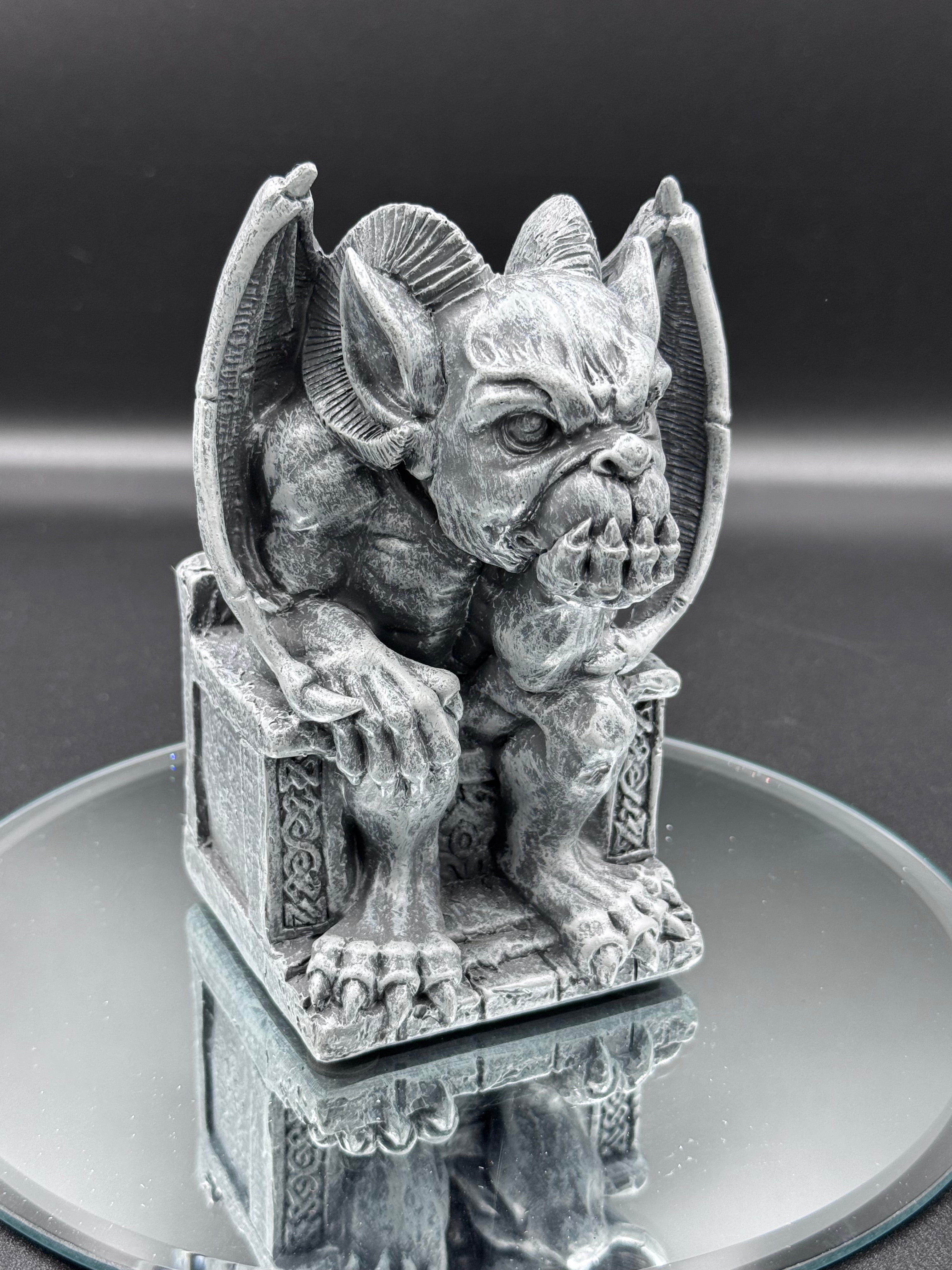 Edo Dark Black Grotesque Gargoyle Figurine