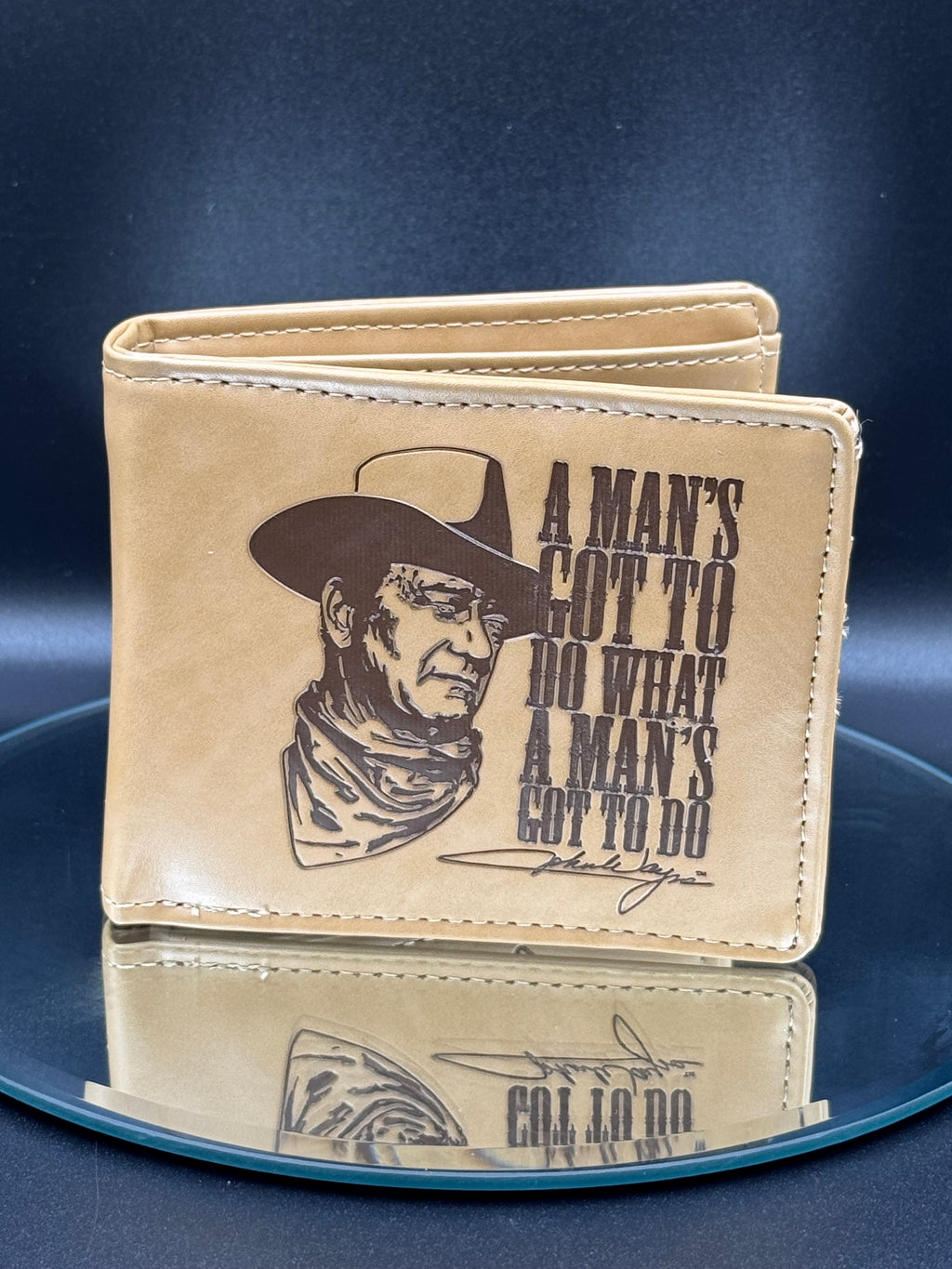 John Wayne Wallet 10cm Brown