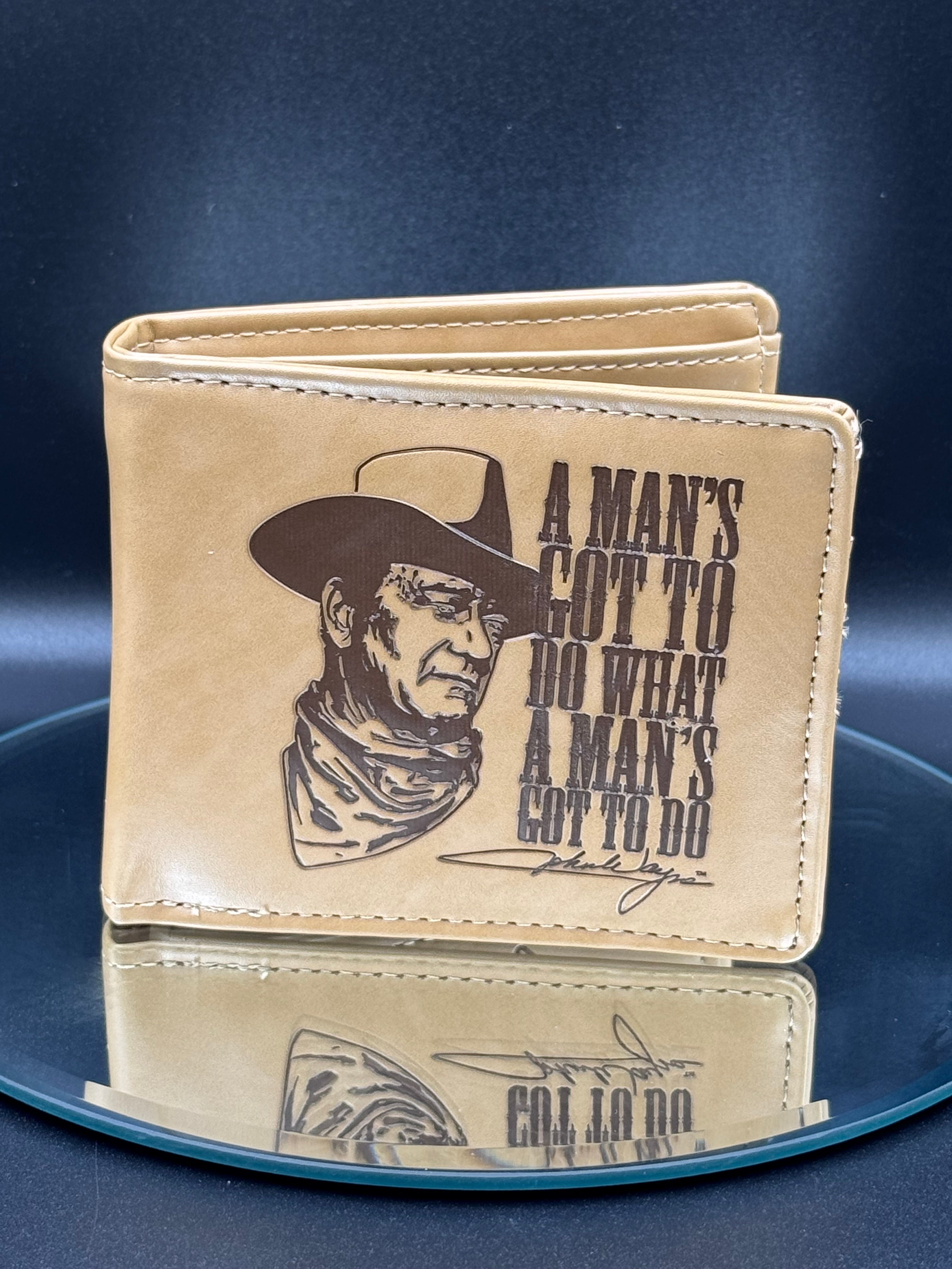 John Wayne Wallet 10cm Brown