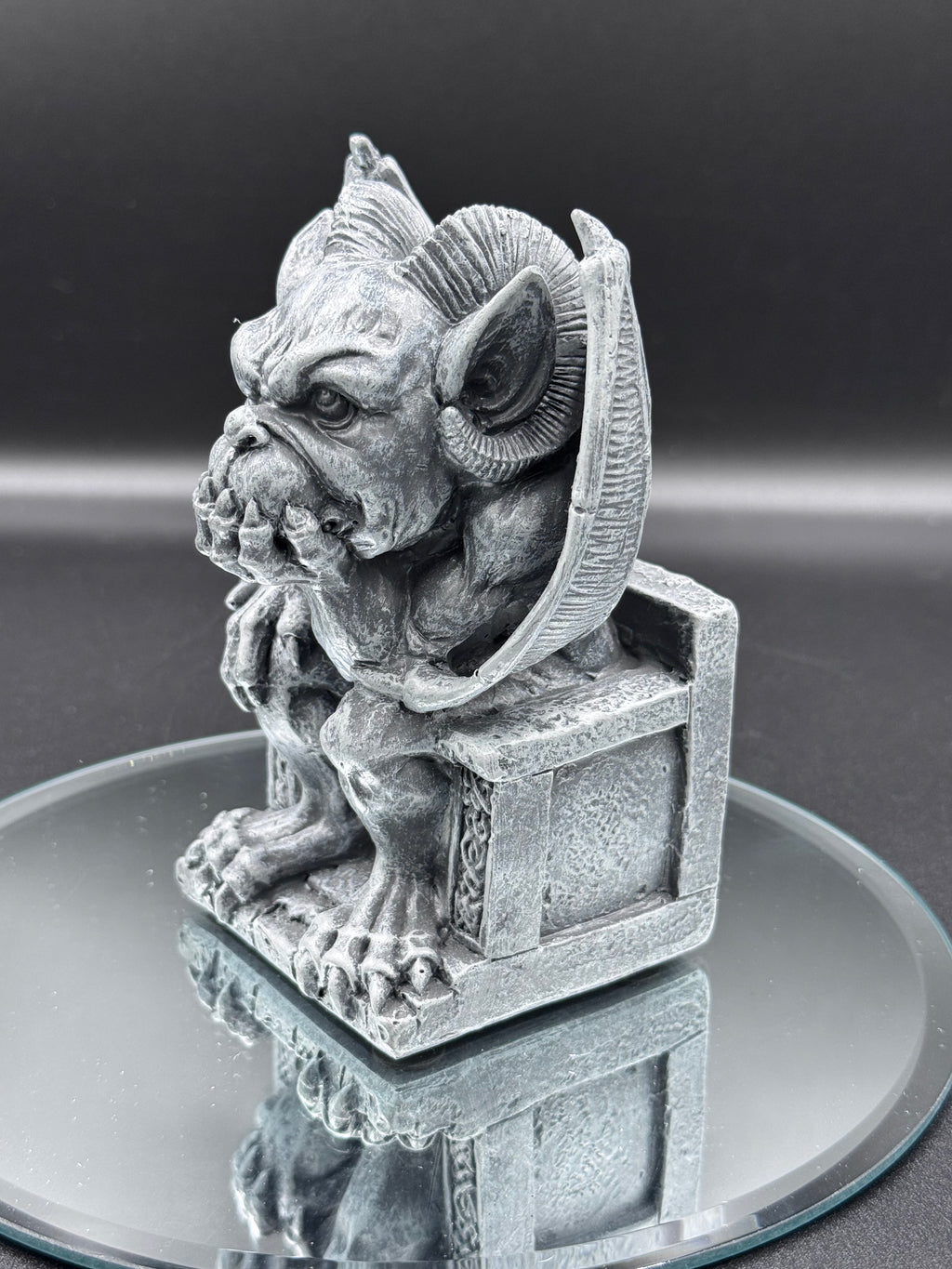 Edo Dark Black Grotesque Gargoyle Figurine
