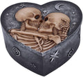 Star Crossed Lovers Skeleton Heart Trinket Box