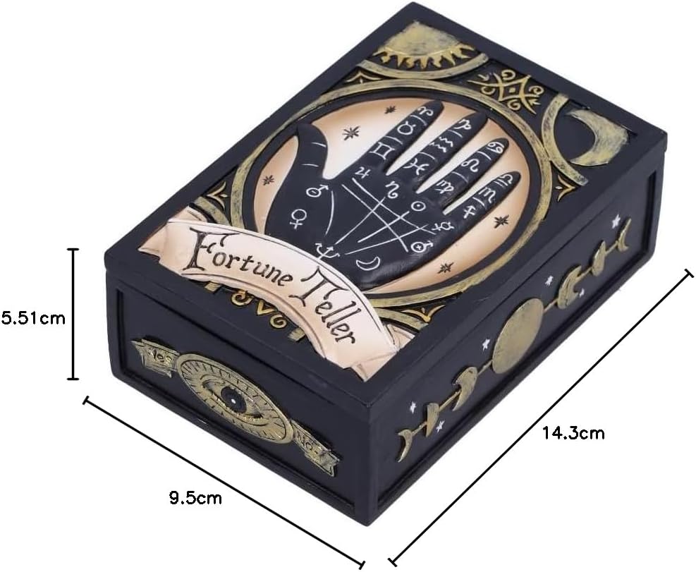 Fortune Teller Palmistry Tarot Card Box 14.3cm