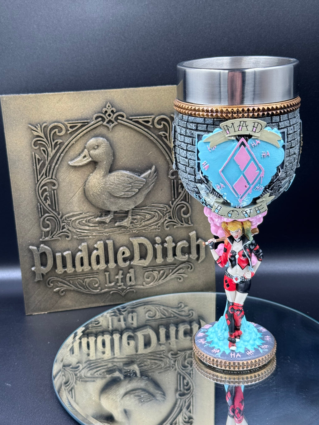 Harley Quinn Goblet DC Batman Official Resin Cup w/ Stainless Steel Liner