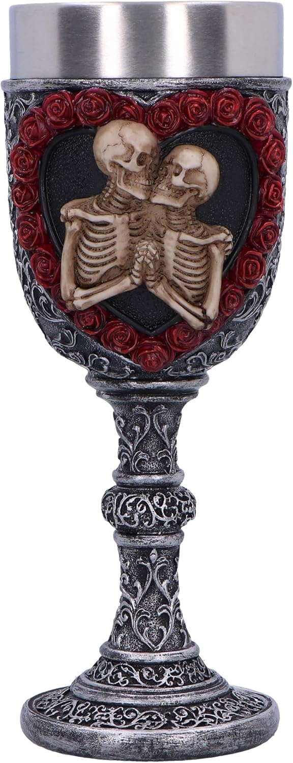 To Have and To Hold Gothic Skeleton Lovers Goblet 19.5cm