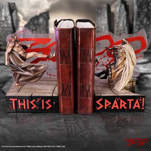 300 This Is Sparta Battle Bookends 24cm | Nemesis Now