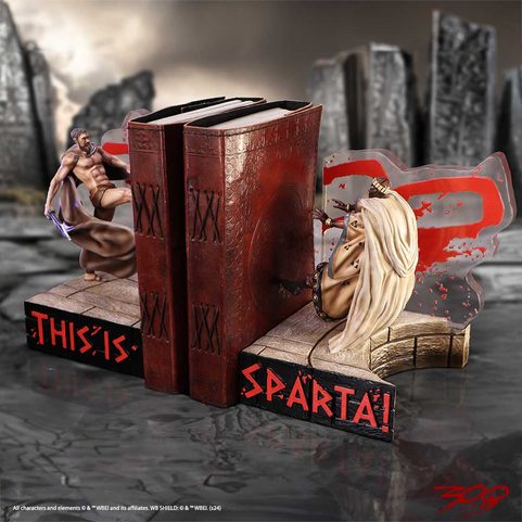 300 This Is Sparta Battle Bookends 24cm | Nemesis Now