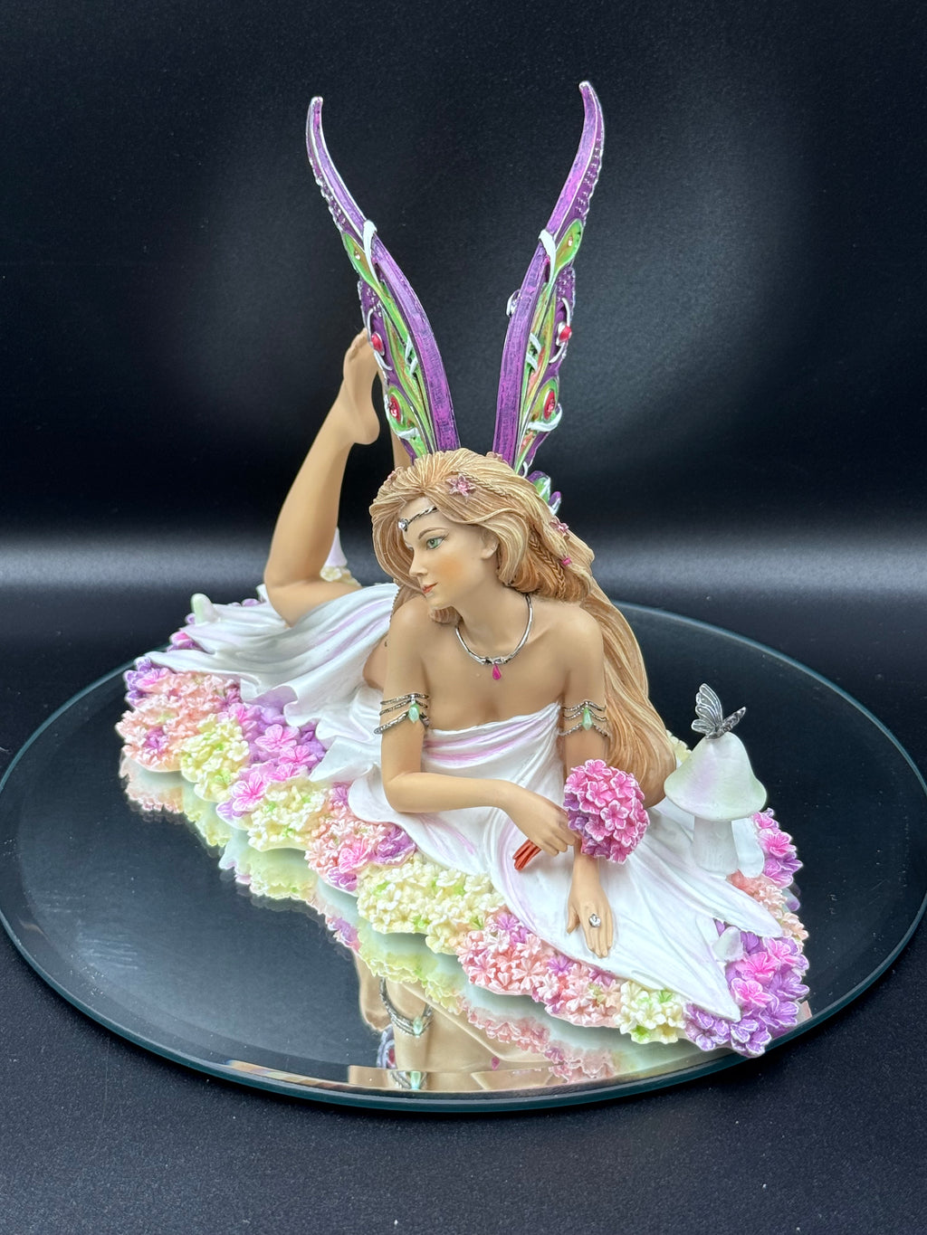 Jewelled Fairy Petalite Figurine Cute Pastel Fairy Ornament