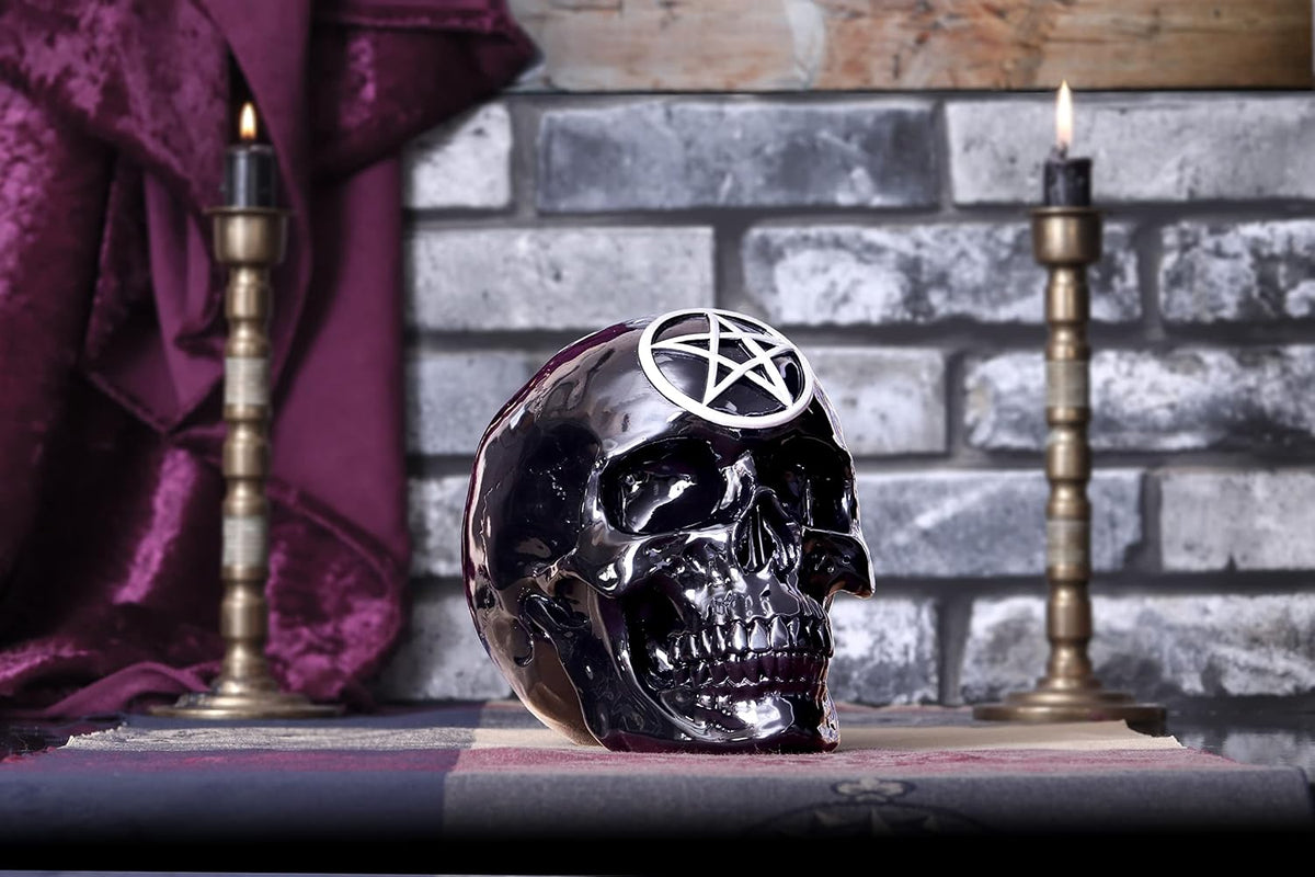 Black Magic Pentagram Skull Ornament 19.5cm – Nemesis Now