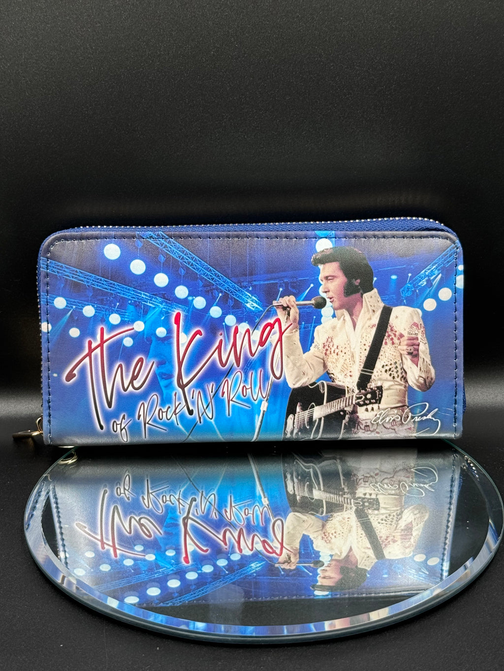 Elvis The King of Rock and Roll Embossed Purse 19cm