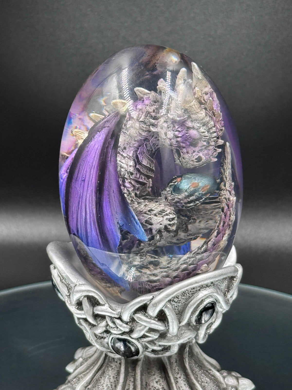 Elemental Dragonlings Air Dragon Figurine in Crystal Egg | Nemesis Now