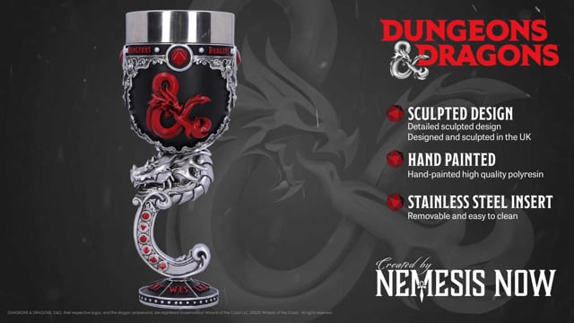 Dungeons & Dragons D20 Dragon Stem Goblet 19.5cm – Nemesis Now