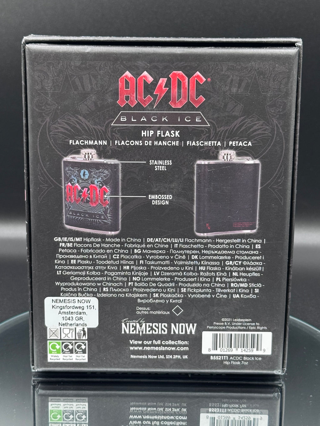 ACDC Black Ice Hip Flask