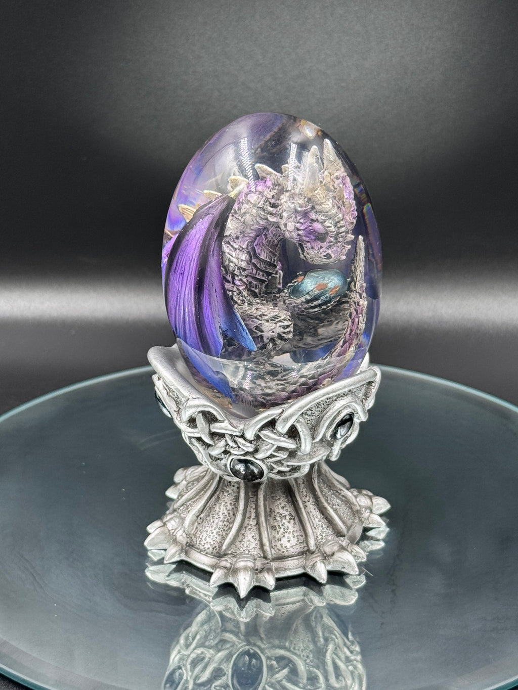 Elemental Dragonlings Air Dragon Figurine in Crystal Egg | Nemesis Now
