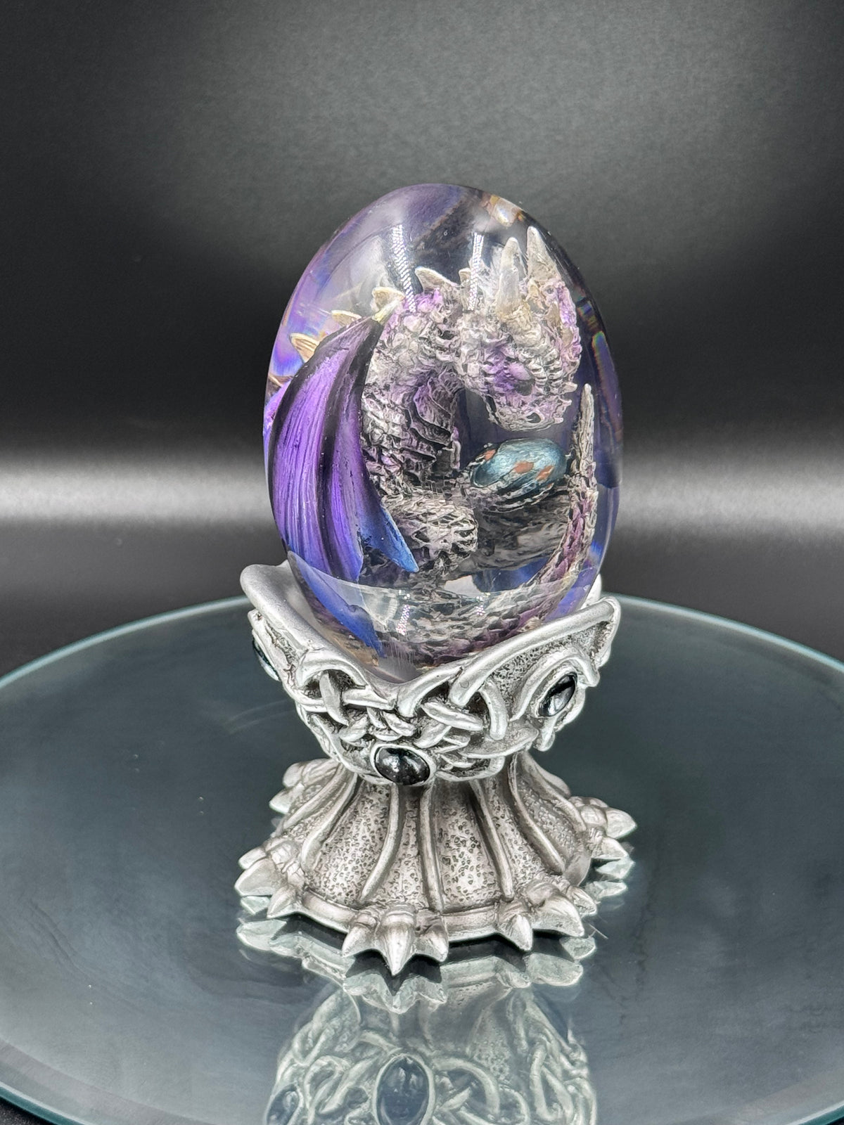 Elemental Dragonlings Air Dragon Figurine in Crystal Egg | Nemesis Now