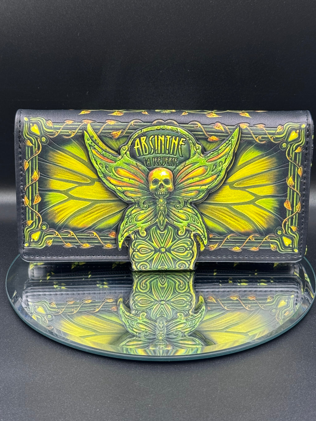 Absinthe - La Fee Verte Embossed Purse 18.5cm
