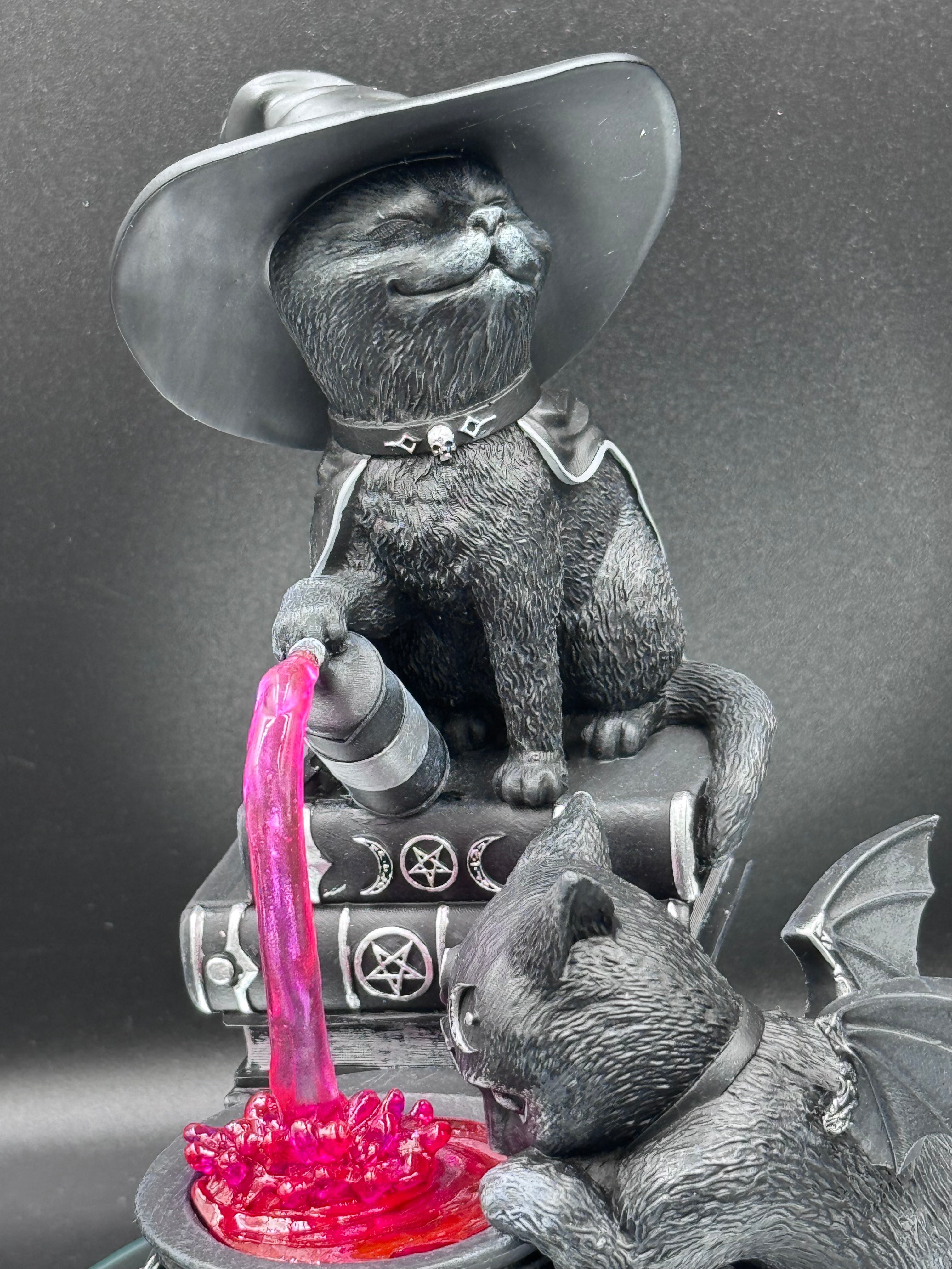 Cult Cuties Malpuss and Purrah Curious Cauldron 18.5cm