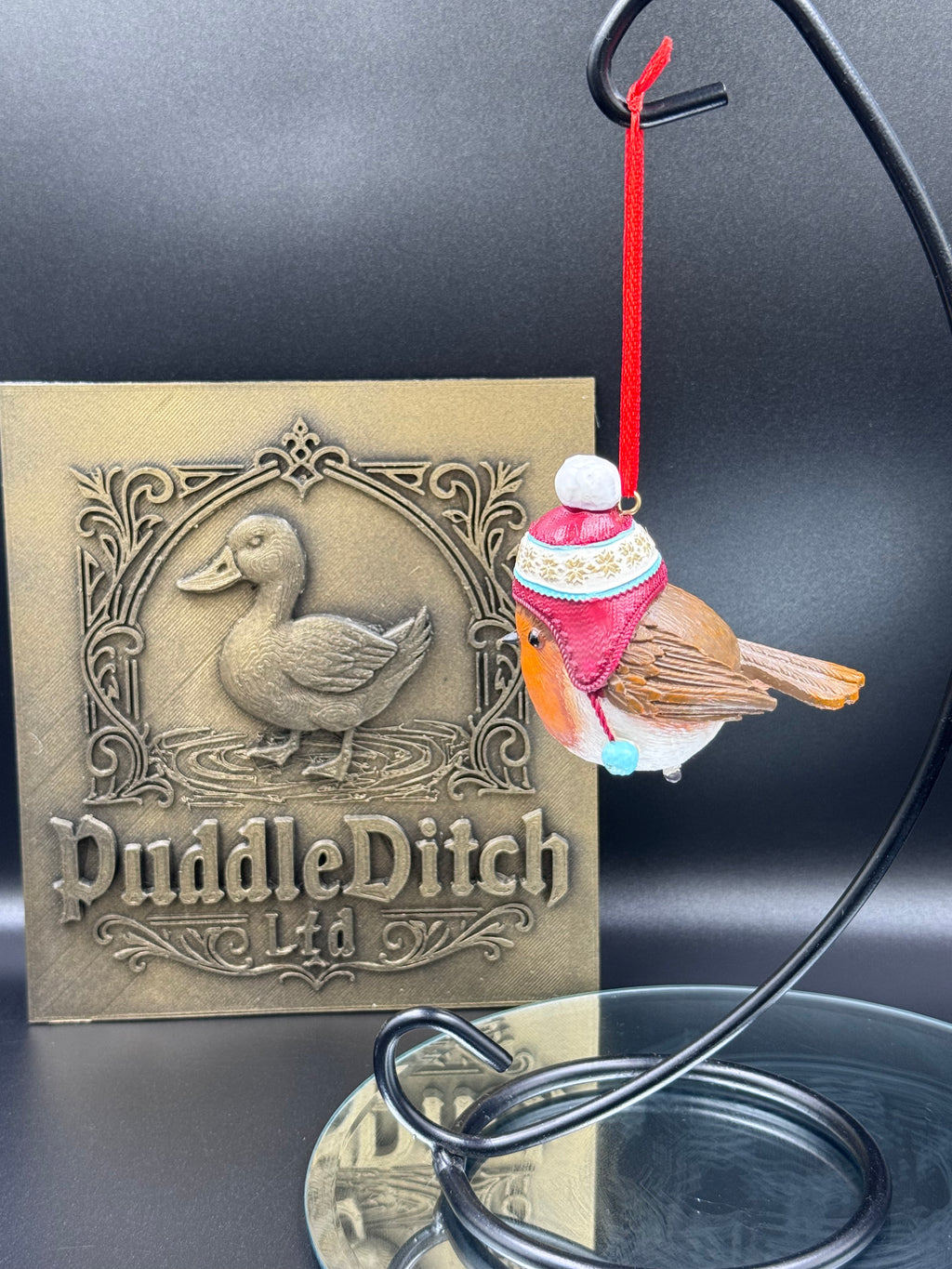 Robin Winter Bobble Hanging Ornament