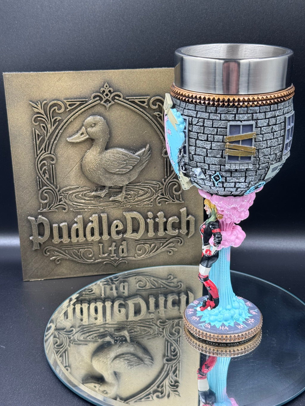Harley Quinn Goblet DC Batman Official Resin Cup w/ Stainless Steel Liner