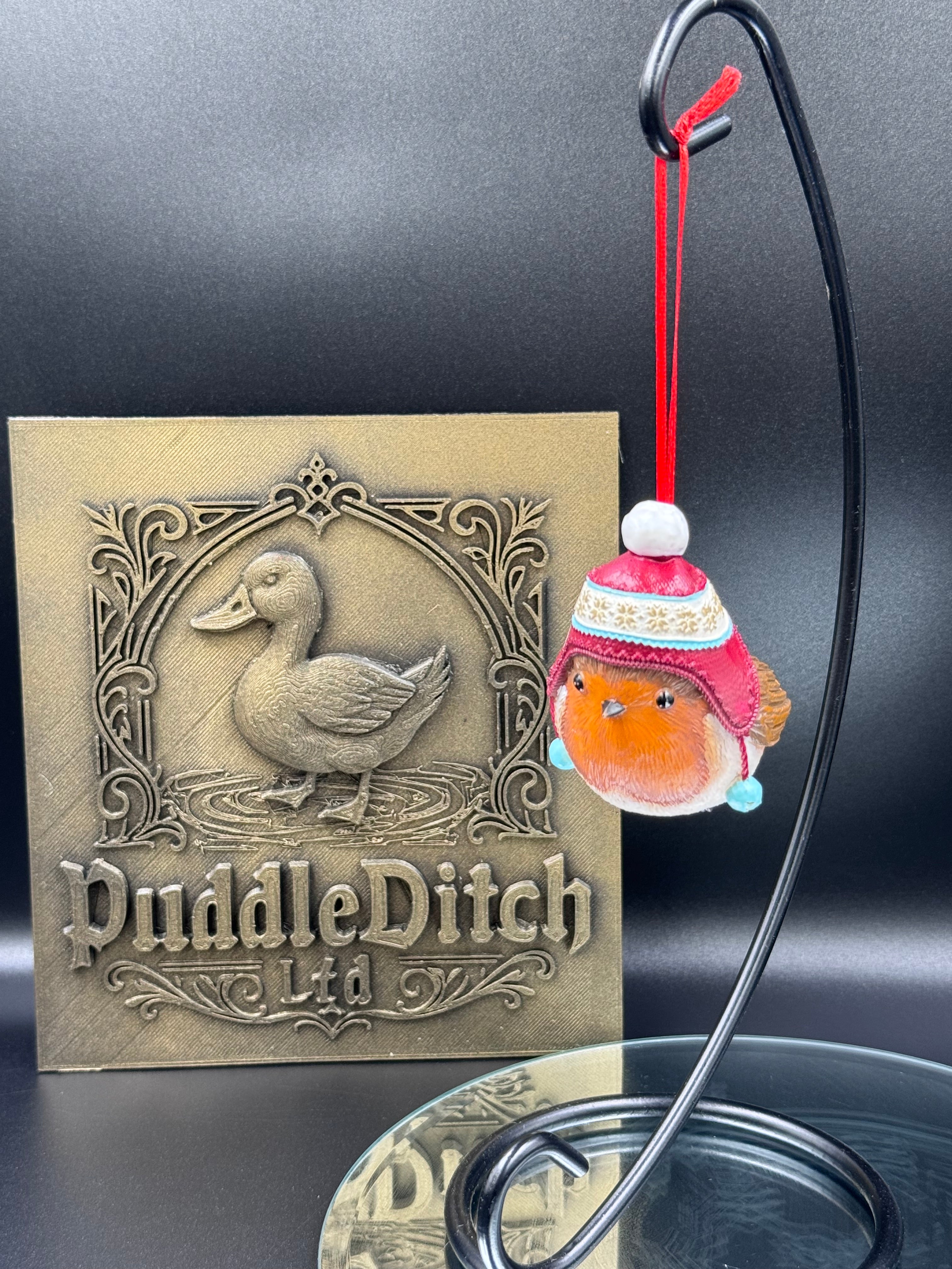 Robin Winter Bobble Hanging Ornament