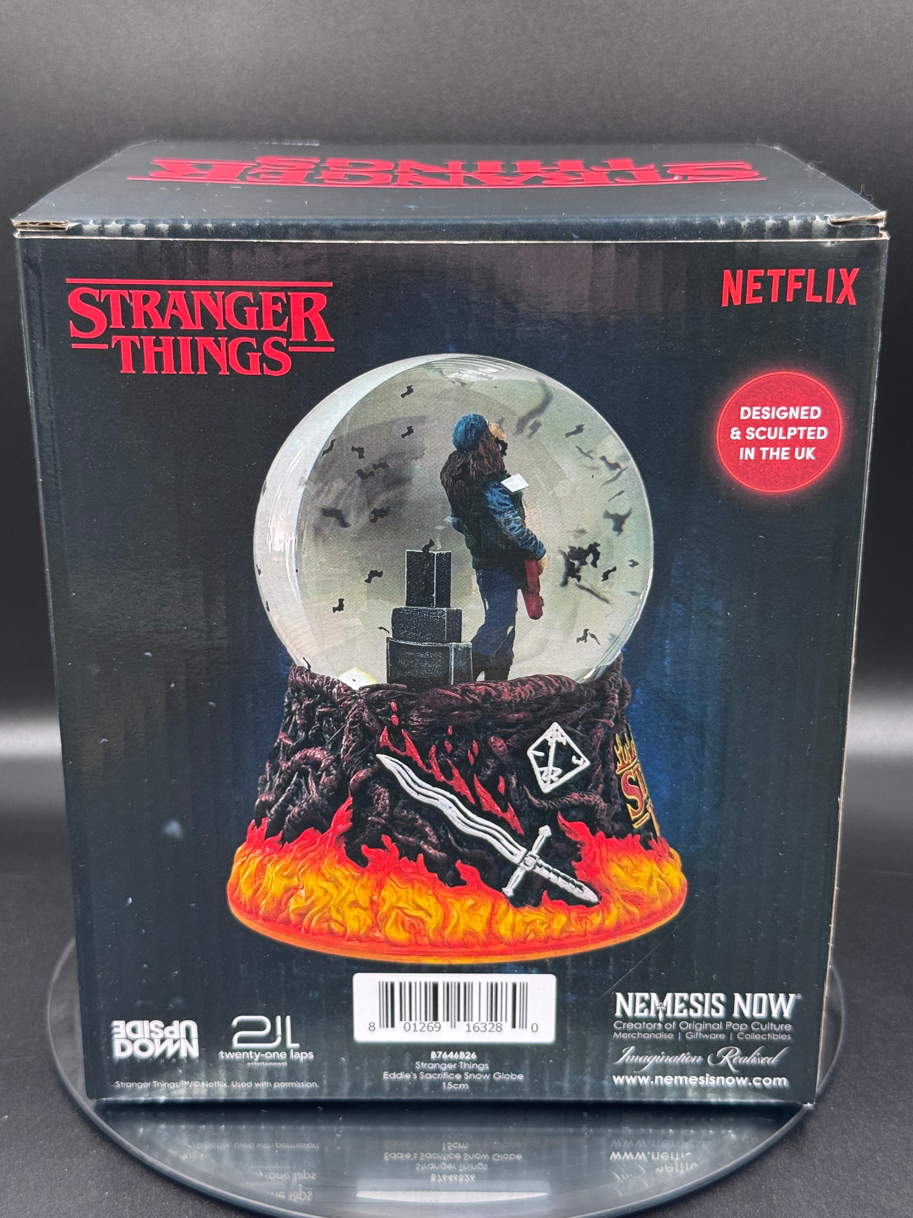 Stranger Things Eddie Munson Sacrifice Snow Globe | Officially Licensed | 14.5cm
