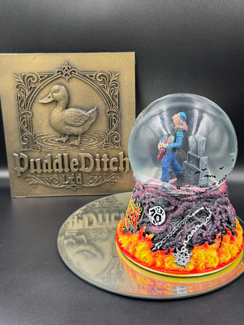 Stranger Things Eddie Munson Sacrifice Snow Globe | Officially Licensed | 14.5cm