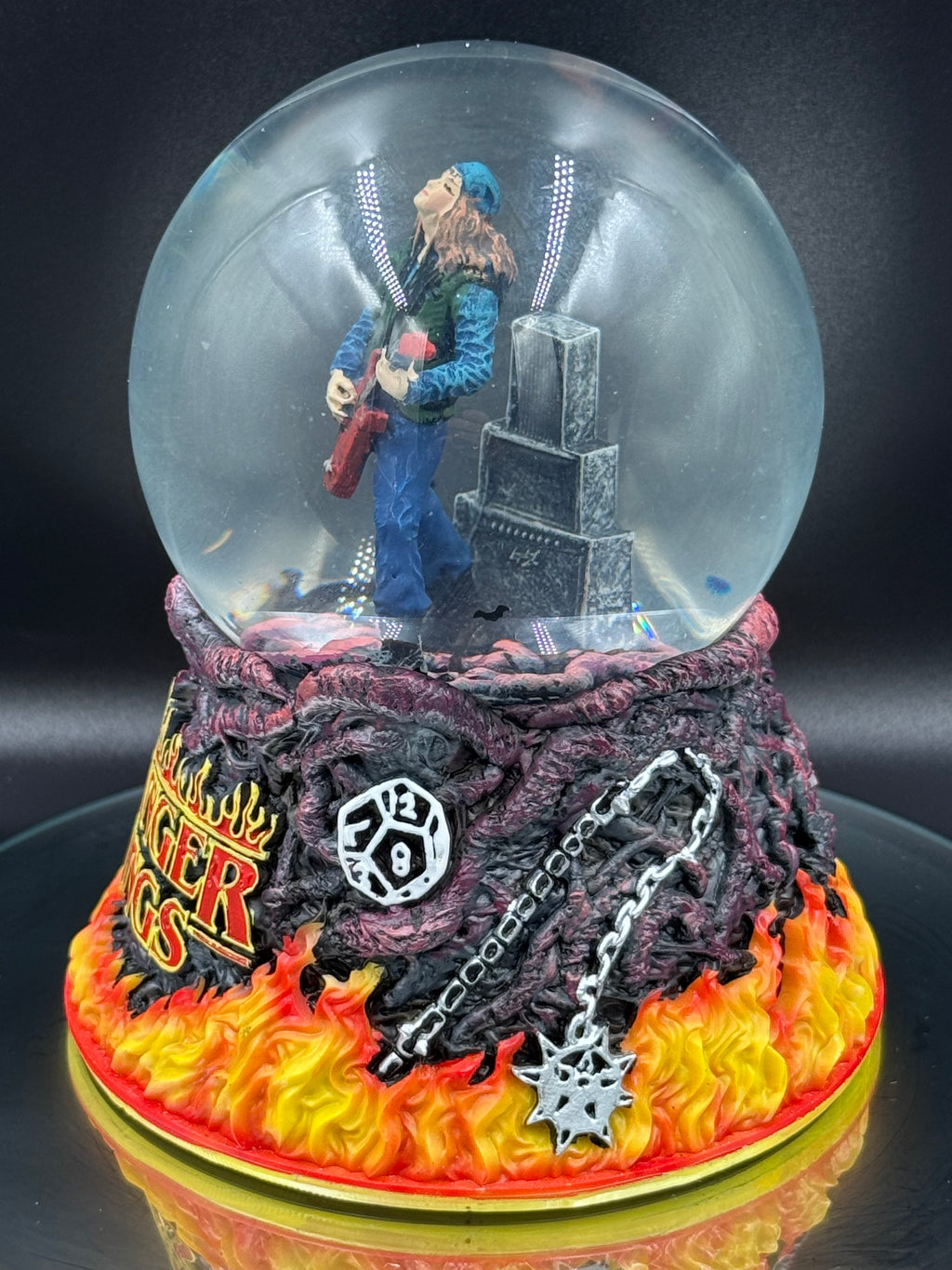 Stranger Things Eddie Munson Sacrifice Snow Globe | Officially Licensed | 14.5cm