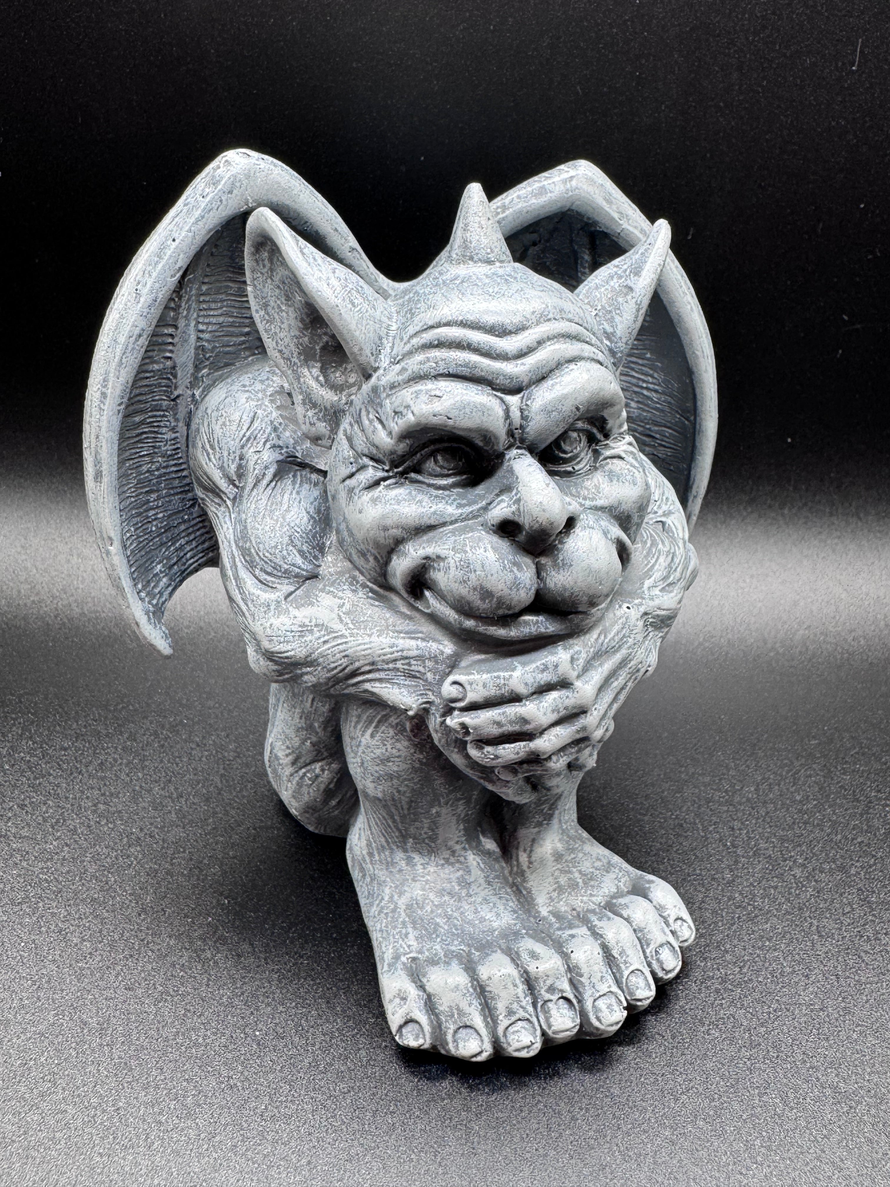 Quasi Dark Black Grotesque Gargoyle Figurine