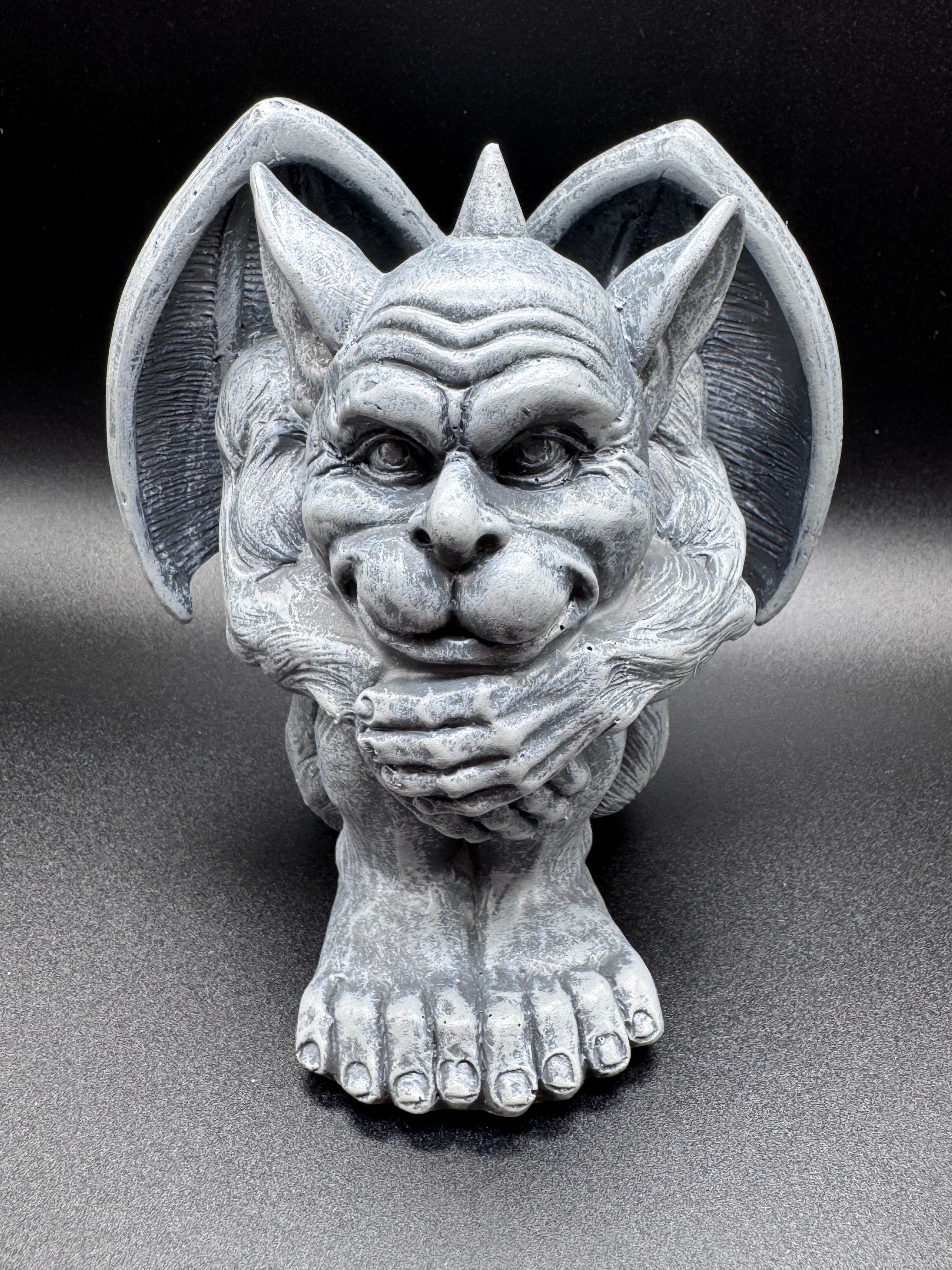 Quasi Dark Black Grotesque Gargoyle Figurine