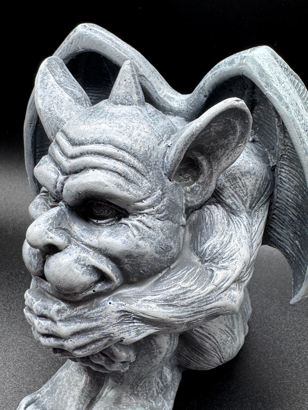 Quasi Dark Black Grotesque Gargoyle Figurine