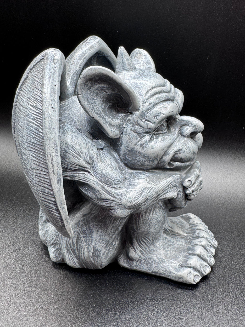Quasi Dark Black Grotesque Gargoyle Figurine
