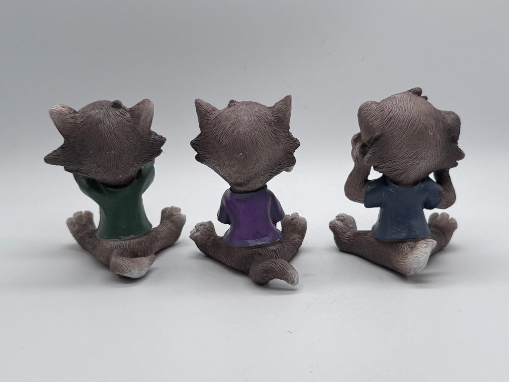 Three Wise Werewolf Collectible Figurines 7.5cm