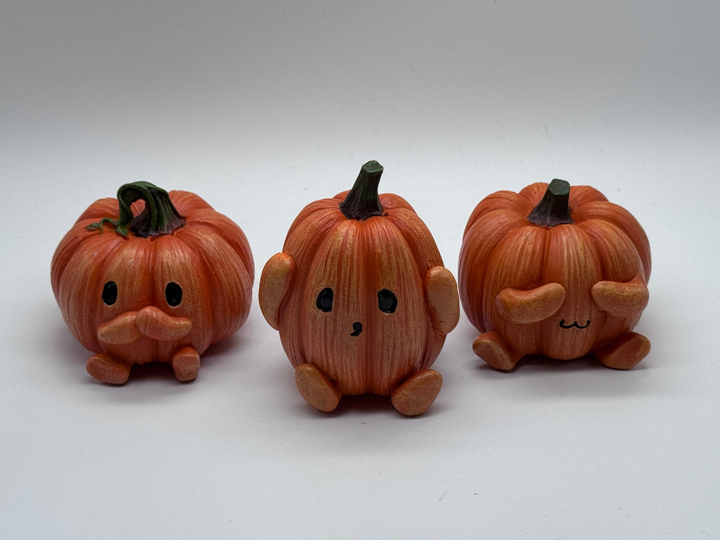 Three Wise Pumpkin Collectible Figurines 8cm