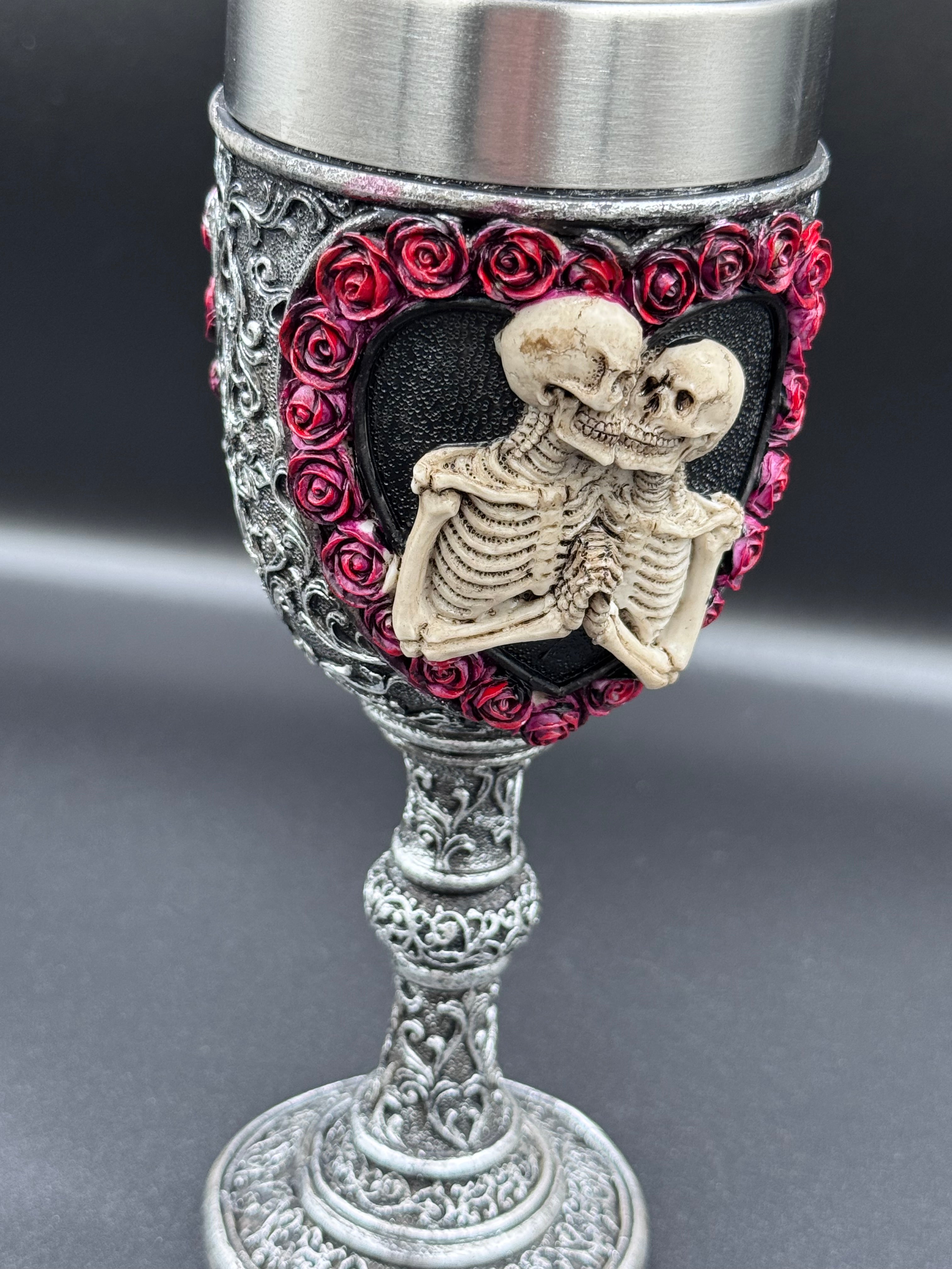 To Have and To Hold Skeleton Lovers Goblet 19.5cm