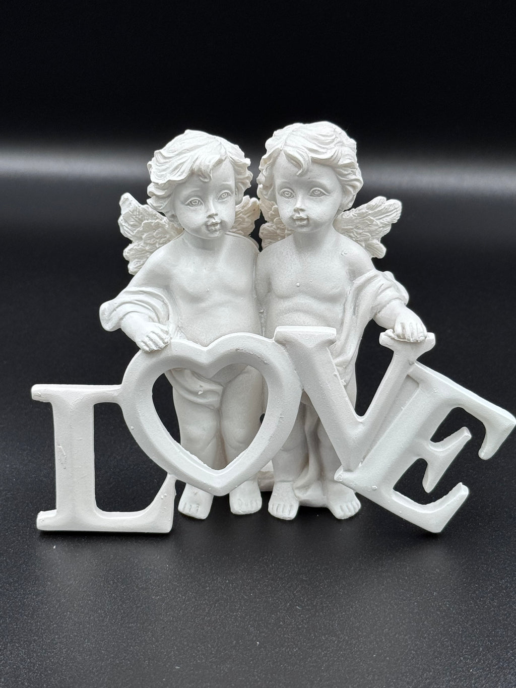Cherub Couple Standing with Love Figurine 10cm