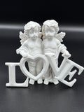 Cherub Couple Standing with Love Figurine 10cm