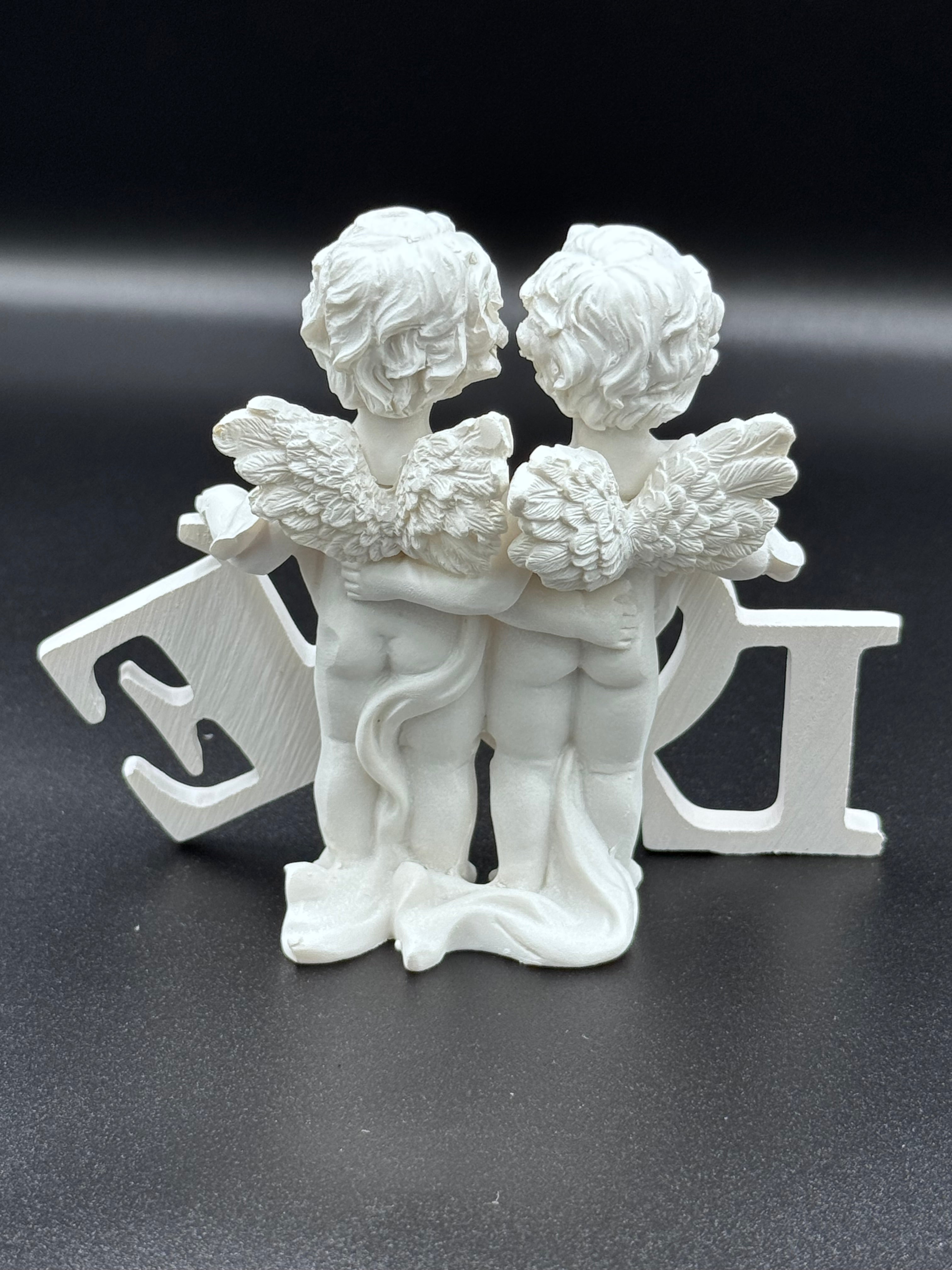 Cherub Couple Standing with Love Figurine 10cm