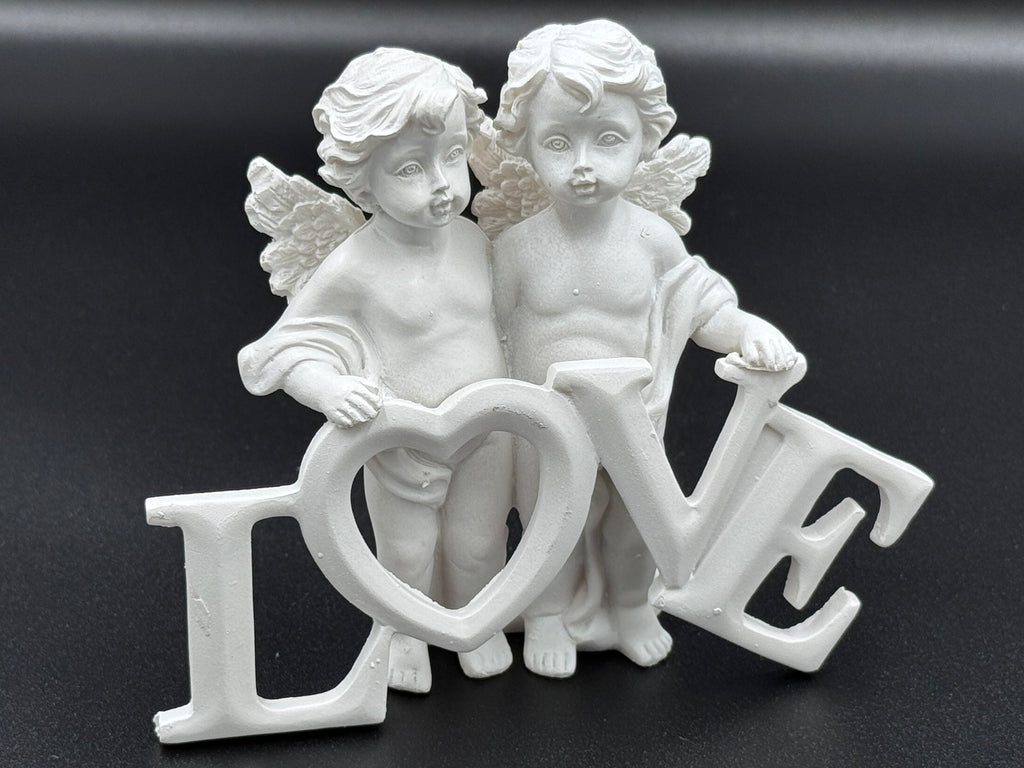 Cherub Couple Standing with Love Figurine 10cm