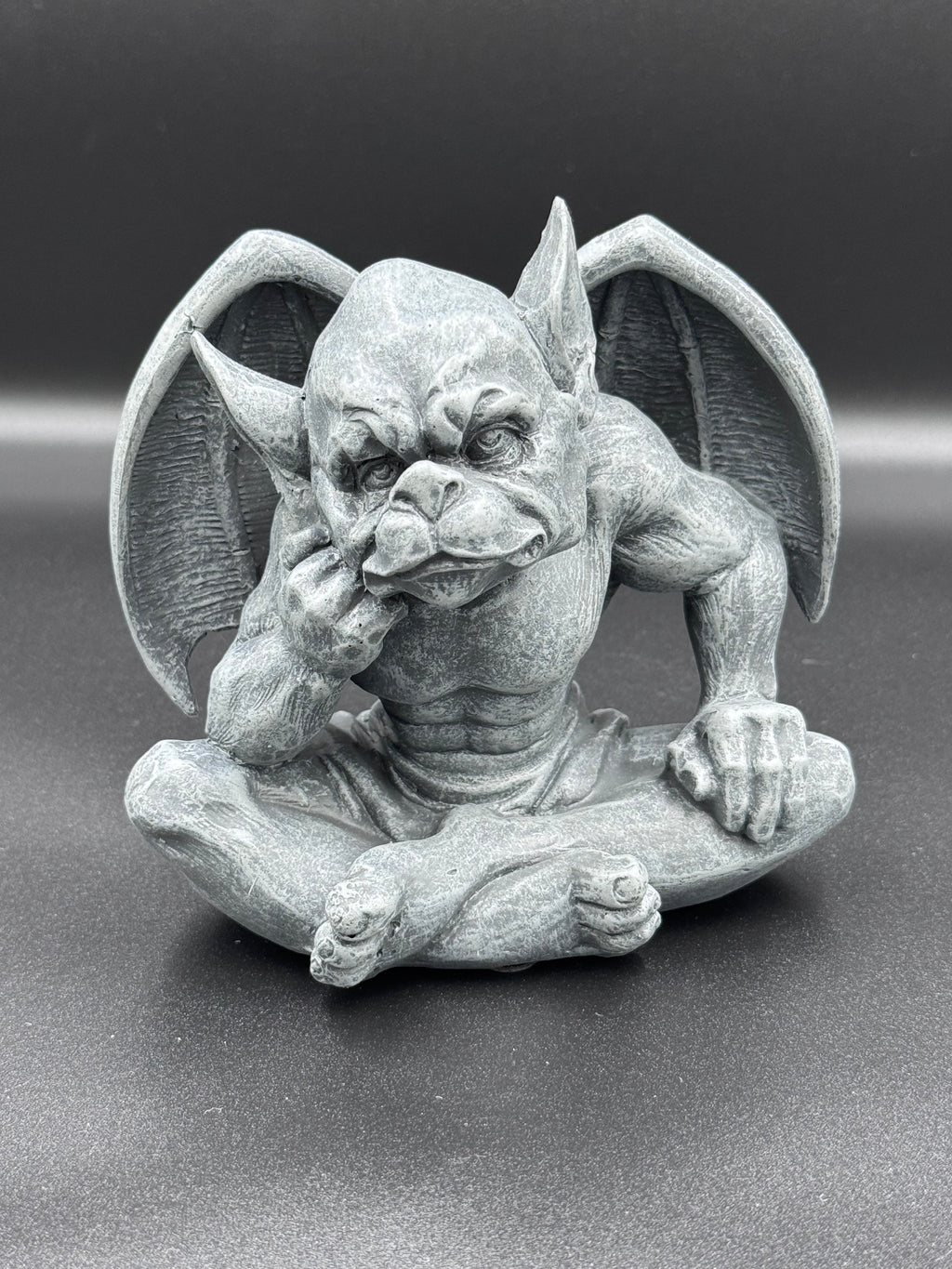 Laverne Dark Black Grotesque Gargoyle Figurine