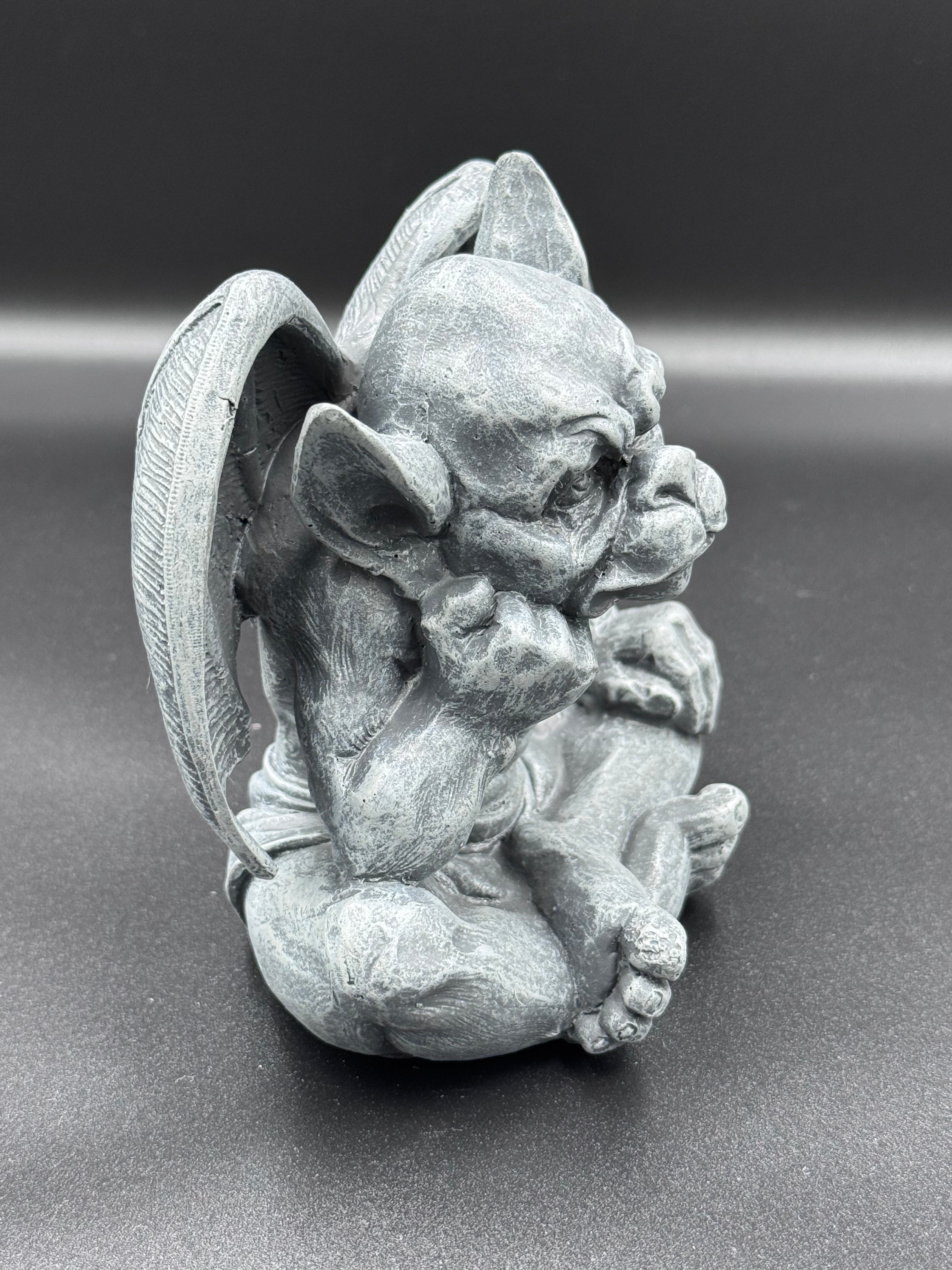 Laverne Dark Black Grotesque Gargoyle Figurine