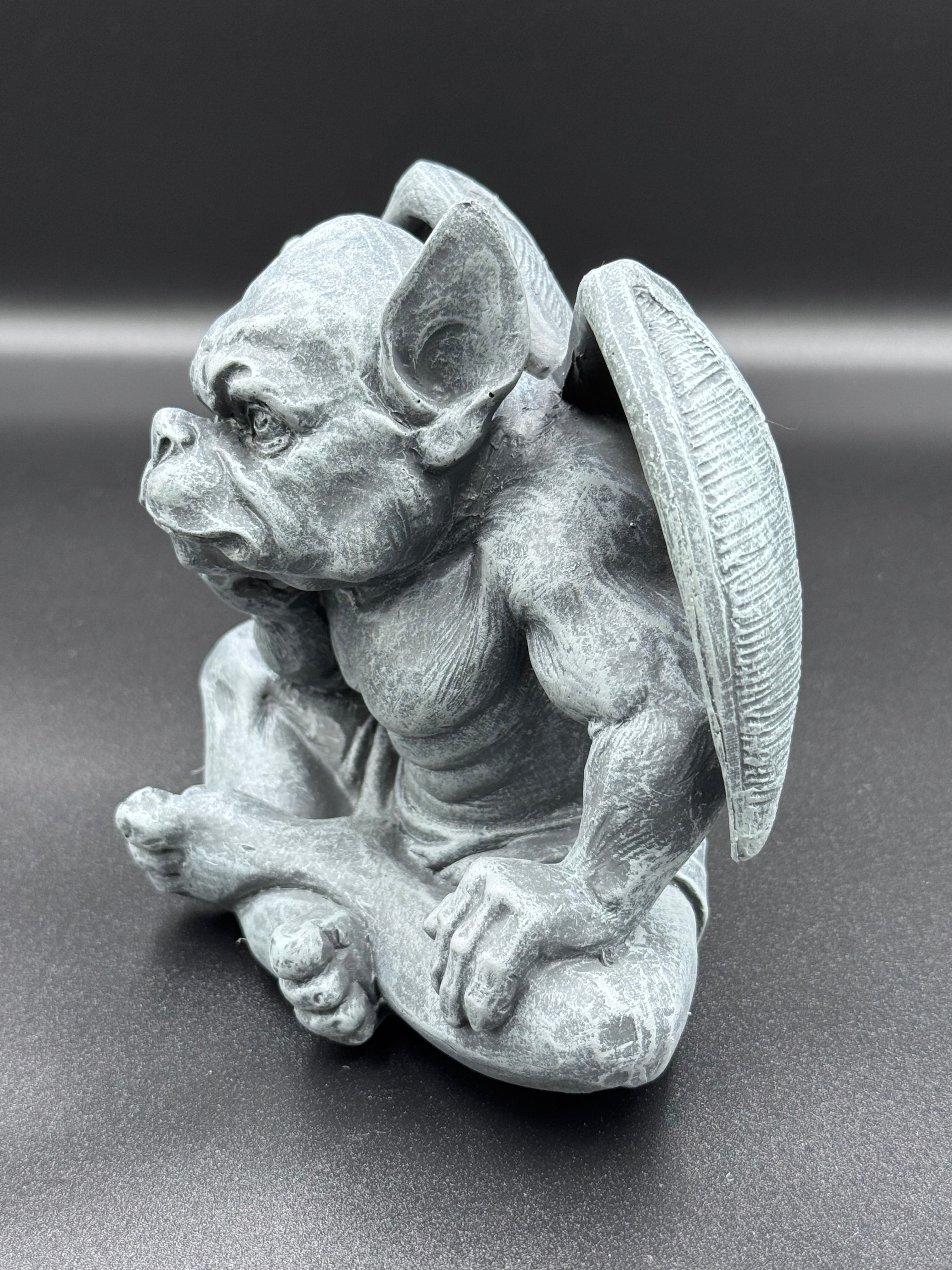 Laverne Dark Black Grotesque Gargoyle Figurine