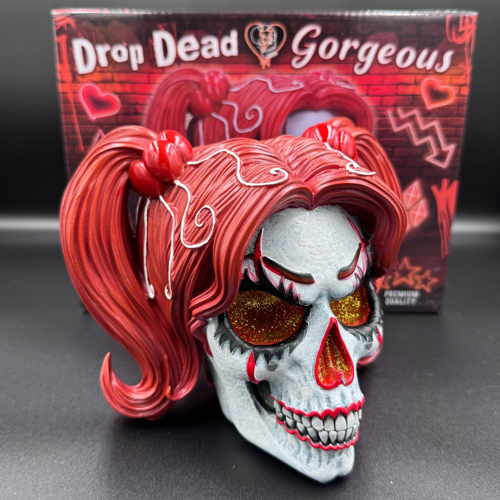 Drop Dead Gorgeous - Cackle and Chaos Clown Doll Skull