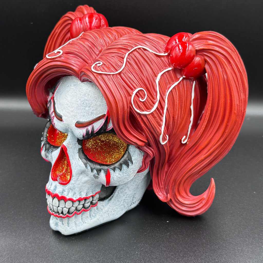 Drop Dead Gorgeous - Cackle and Chaos Clown Doll Skull