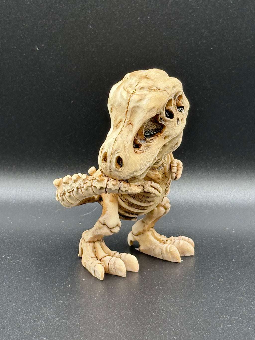 Three Wise Tyrannosaurus Rex Skeleton Figurines