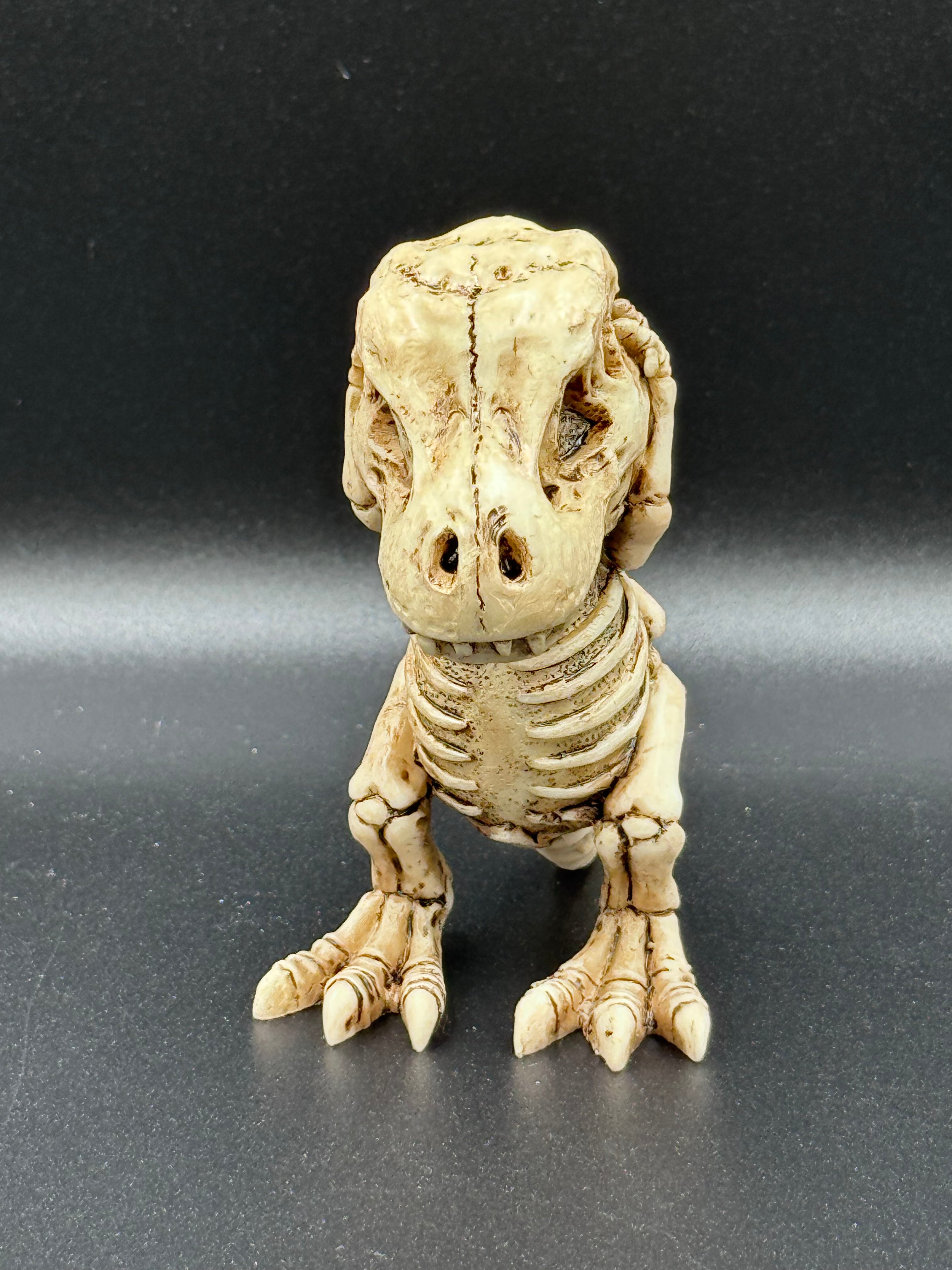 Three Wise Tyrannosaurus Rex Skeleton Figurines