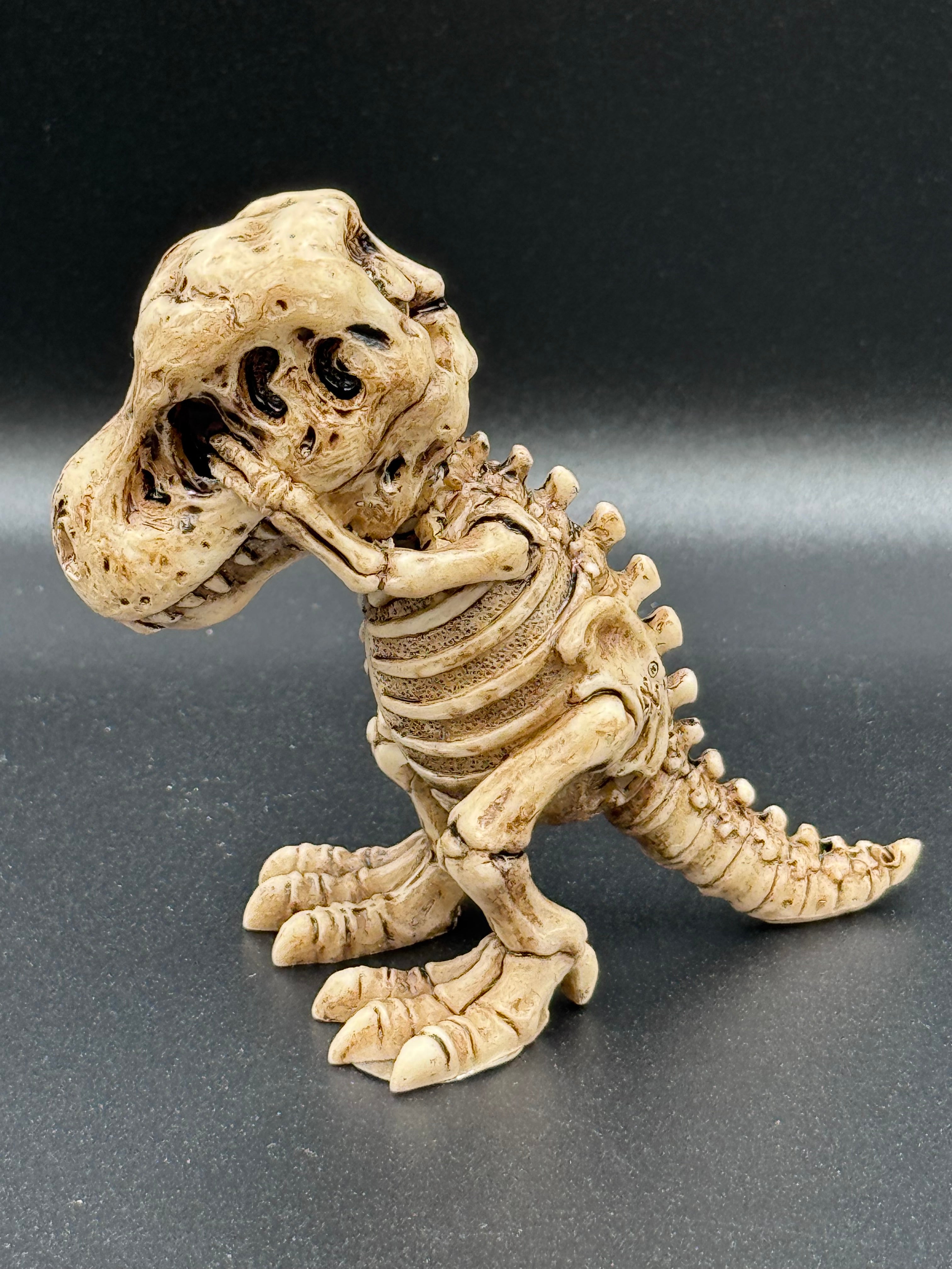 Three Wise Tyrannosaurus Rex Skeleton Figurines